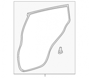 Rear left door seal Toyota Rav4 13-18