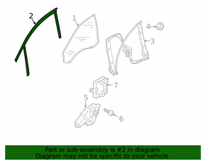 Glass seal front right Audi Q5 80A 18-24