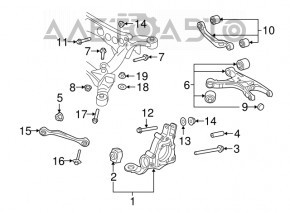 Rear right axle shaft with hub, Audi A4 B8 08-16 AWD with ABS sensor, rusty hub, microcracks