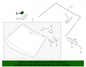 Hyundai Ioniq 20-22 lane keeping camera on the windshield