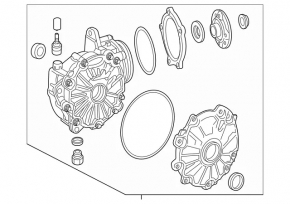 Front gearbox Mercedes W213 E 300/43 17-19 AWD