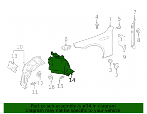 Front right rear fender liner Mercedes AMG GT-class X290 19-25