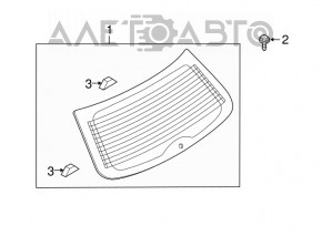 Rear glass of the trunk door Mazda CX-7 06-09