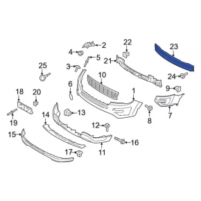 Front Bumper Reinforcement Ford Explorer 16-19 TW