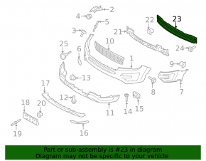 Front Bumper Reinforcement Ford Explorer 16-19 TW