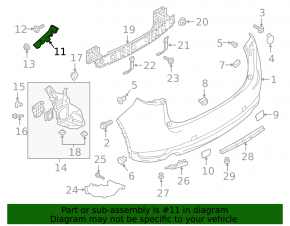 Rear bumper mount left Mazda CX-5 17 - broken mount
