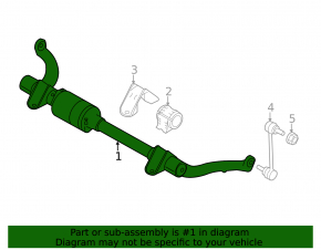 Active front stabilizer for Land Rover Range Rover 18-21 rest.