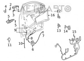 Front left door handle plug Chevrolet Bolt EV 22-23