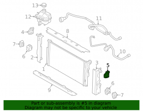 Upper Right Radiator Mount BMW i3 14-20