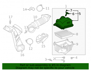 Air filter housing upper part Toyota Highlander 20-22 3.5
