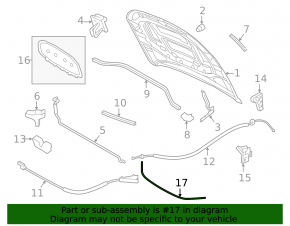 VW Jetta 25-26 hood seal on the radiator grille