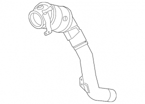 Intake pipe with catalytic converter left BMW X7 G07 19-22 N63