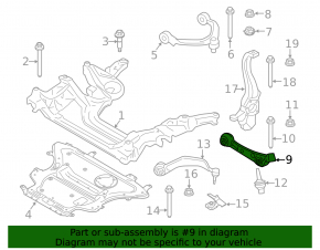Front lower rear left control arm BMW 8 G16 20-25 AWD