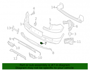 Volvo XC40 19-22 rear bumper tow hook cap structure