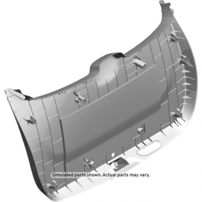 Lower tailgate trim Chevrolet Trax 15-20 black