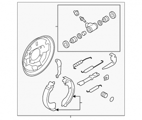 Rear right brake disc cover Nissan Versa Note 13-19 under drum