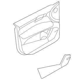 Door trim card front right Audi Q7 4L 10-15 black with black insert leather, armrest leather, molding under wood gloss, BOSE