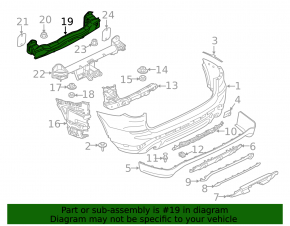 Rear bumper reinforcement BMW X3 G01 18-21 without towbar