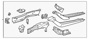 Side member front left Toyota Avalon 13-18