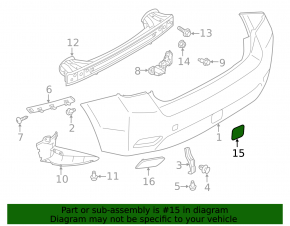 Subaru Impreza 17-23 GK wagon rear bumper towing hook cap