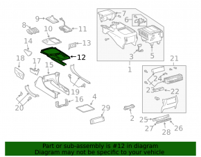 Lexus GX470 03-09 center console trim