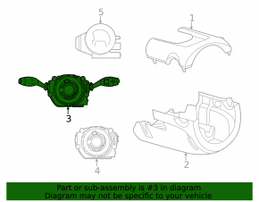 Steering column switches assembly Mini Cooper F56 3d 14-17 for rain sensor