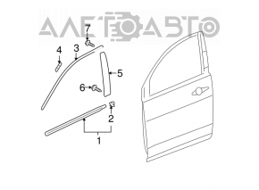Front left side door trim panel for 2010 Acura MDX
