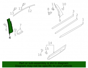 Door trim side rear left Audi Q5 80A 18-24