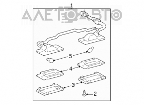 Toyota Highlander 01-07 tailgate number plate light