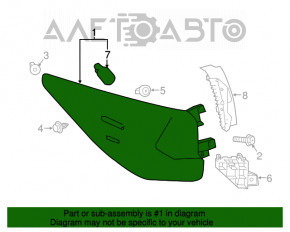 Light outer wing left Lexus RX350 RX450h 16-19 LED