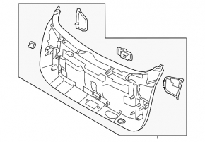 Kia Sportage 17-22 black lower trunk lid trim