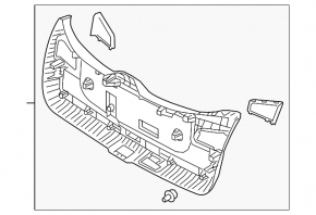 Kia Niro 17-22 black lower trunk trim, scratches