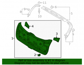 Kia Niro 17-22 black lower trunk trim, scratches