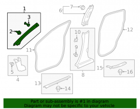 Front pillar trim upper right Honda CRV 17-22 gray