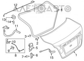 Trunk lid Nissan Altima 13-15 prerest graphite KAD scratch