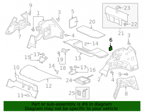 Left fender flare plug for Honda Clarity 18-21 USA