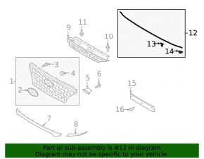 Hood seal on the Hyundai Santa Fe 21-23 hybrid bumper