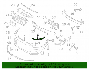 Front bumper mount left under headlight Hyundai Elantra AD 17-18 prerest