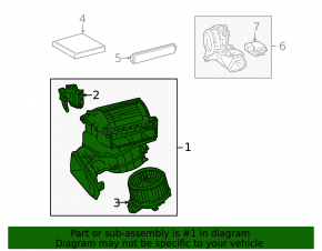 Bare fan housing, right side of Lexus CT200h 11-17