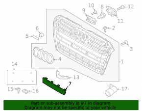 Front bumper cover for Audi A4 B9 17-19
