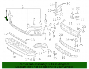 Audi A5 F5 18-19 S-Line front bumper tow hook cap