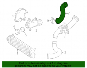Intercooler pipe right Mercedes S-class W221 12-13 3.0d