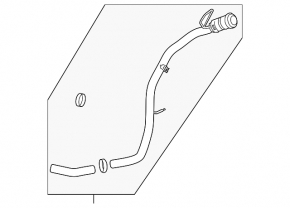 Fuel filler neck Lincoln MKZ 13-16 hybrid