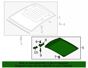 Ford C-max MK2 13-18 Panoramic Sunroof Curtain