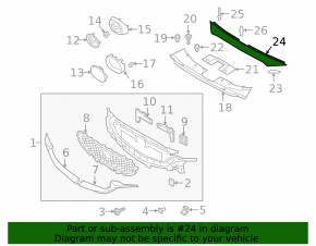 Upper grille trim for Mazda CX-5 17-21