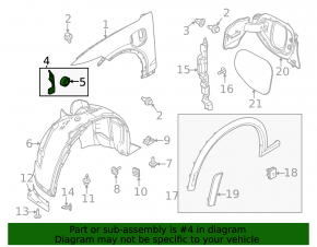 Front left fender bracket for Ford Mustang Mach-E 21-23