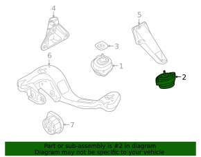 Left engine mount BMW X3 E83 07-10 3.0