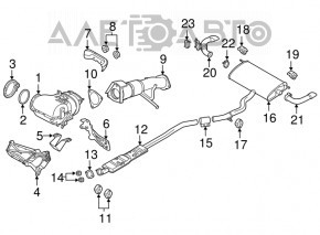 Exhaust Flap Actuator Volvo XC90 16-22 AWD