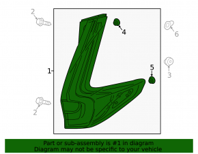 Light outer wing left Honda CRV 20-22