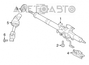 Steering cardan shaft Subaru Legacy 15-19